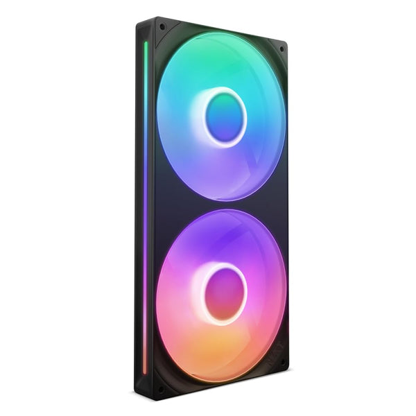 NZXT F420 RGB Core - 420mm Single-Frame Fan Unit with 3 x 140mm RGB Fans - Speed & Lighting Control - High Static Pressure & Airflow - Fluid Dynamic Bearings - 8 aRGB LEDs Per Fan - White