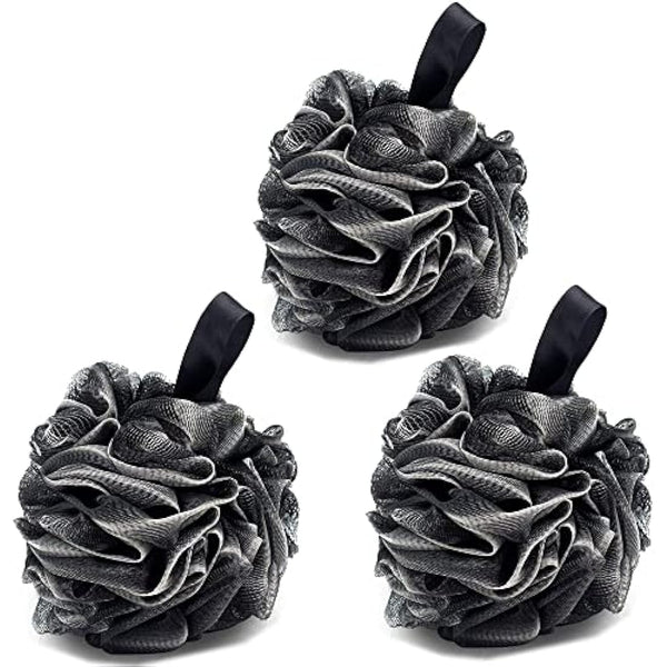 3 Pack Bath Shower Sponge JollyJelly Mesh Bath Loofahs Body Scrubber Brush for Women Men Exfoliate Skin Clean Soothe Skin (60g/PCS)