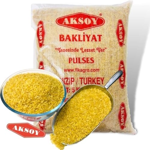 Aksoy Cracked Wheat Coarse Bulgur 25kg | Natural, Whole Grain, and Nutritious Bulgur, Perfect for Cooking, Soups, and Pilafs with Exceptional Taste and Texture!