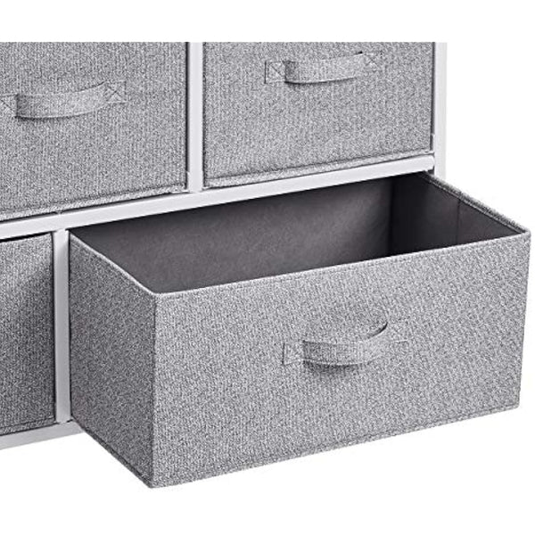 Amazon Basics Extra Wide Fabric 5-Drawer Storage Organizer Unit for Closet, White