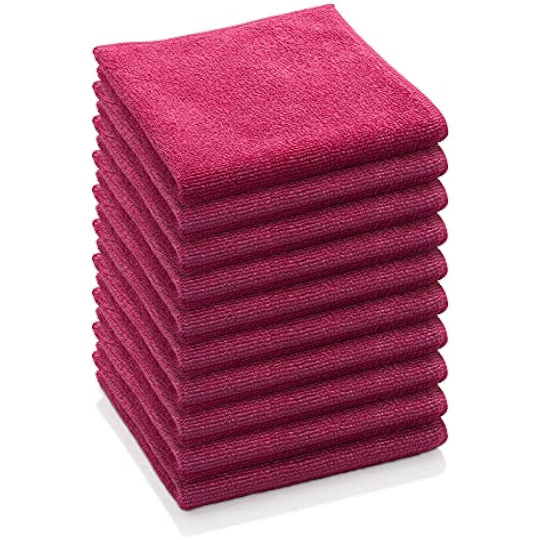 E-Cloth General Purpose Microfibre Cloth, Multipurpose Cleaning Cloth for Household Surfaces, Washable and Reusable, 100 Wash Promise, Red, 10 Pack