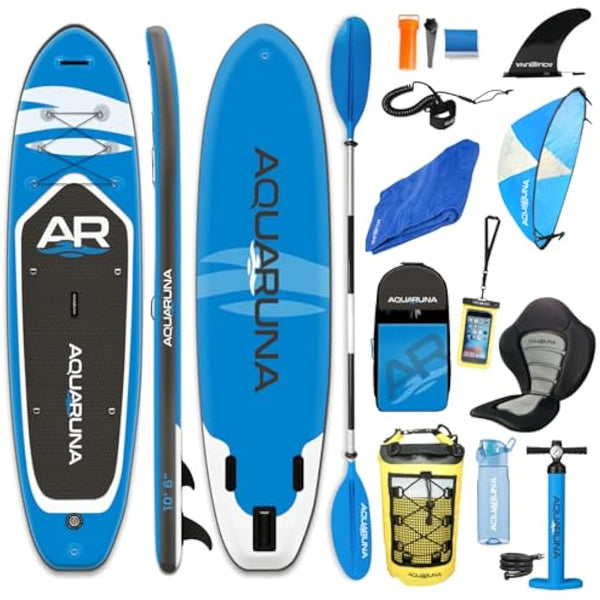 Aquaruna Inflatable Stand Up Paddleboard SUP Inflatable Paddle Board Accessories Bundle Ultra-Durable Military Grade PVC