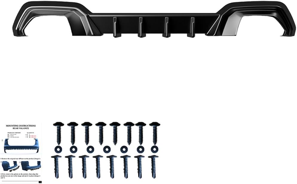 Oneway Rear Diffuser compatible with BMW 3-Series G20/G21 M-Pack 2018-2022 - Gloss black