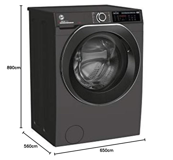 Hoover H-WASH 500 10kg Freestanding Washing Machine, 1400 RPM, A Rated, ECO‑Power Inverter Motor, hOn App, 60 Programmes, Care Dose, Power Care System, White, 60x59x85 cm ‑ HW 410AMC/1-80