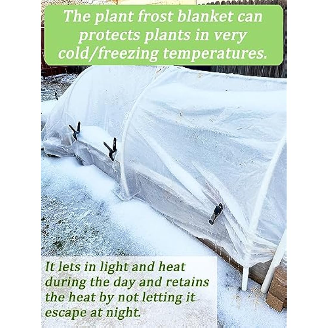 Abimars Garden Fleece 30gsm, 3m x 5m Horticultural Fleece for Plants, Plant Fleece Frost Protection, Non-Woven Fabric Cover Frost Protection for Plants