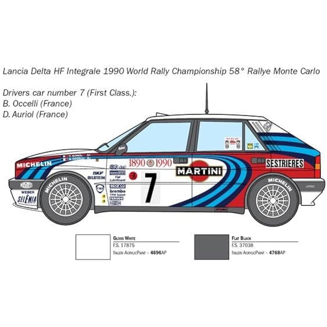 ITALERI 3658S – 1:24 Lancia HF Integrale, model building, kit, standing model building, crafts, hobbies, gluing, plastic construction kit, detailed