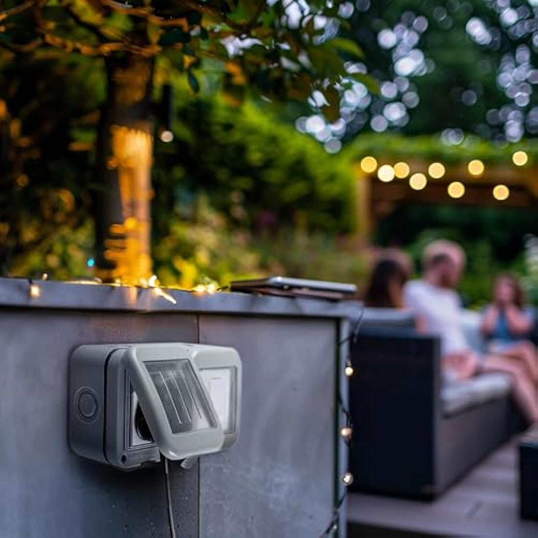 BG Electrical Outdoor Single Unswitched Power Wall Plug Socket and Single Wall Switch Combo, Weatherproof, 13A, IP55 Rated, WPB21