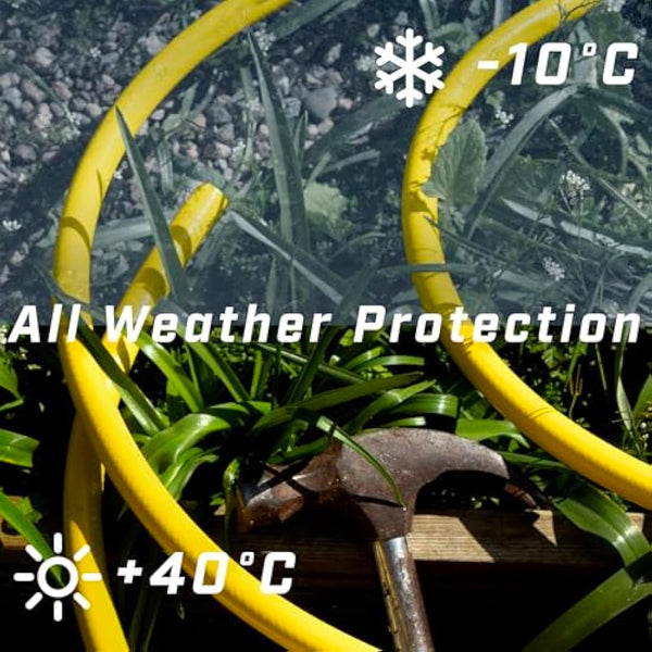 Faithfull Heavy-Duty Reinforced PVC Builders Hose 50M (164ft) 12.5mm (1/2in) Diameter – 24 Braid Fibre Mesh, Kink & Twist Resistant Hose Pipe