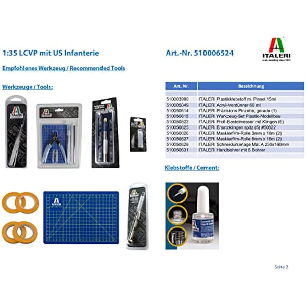 Italeri 510006524 1:35 LCVP with US Infantry