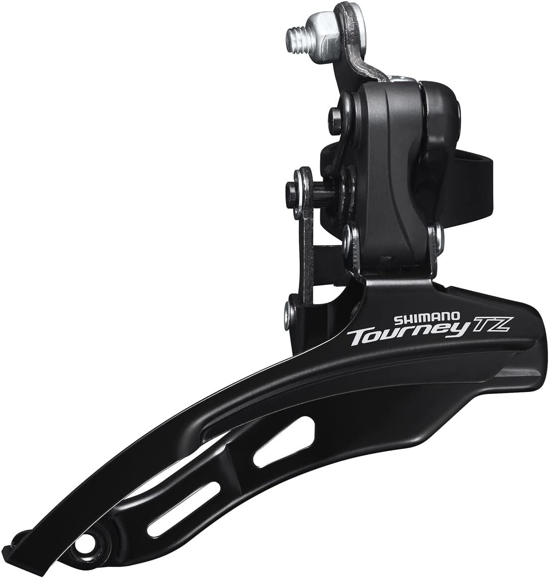 Shimano FD-TZ500 6-speed MTB front derailleur, down swing, down pull, 28.6mm, 66-69, 42T