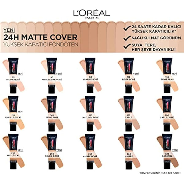 Infaillible 24H Matte Cover Foundation N. 290 Ambre Dor