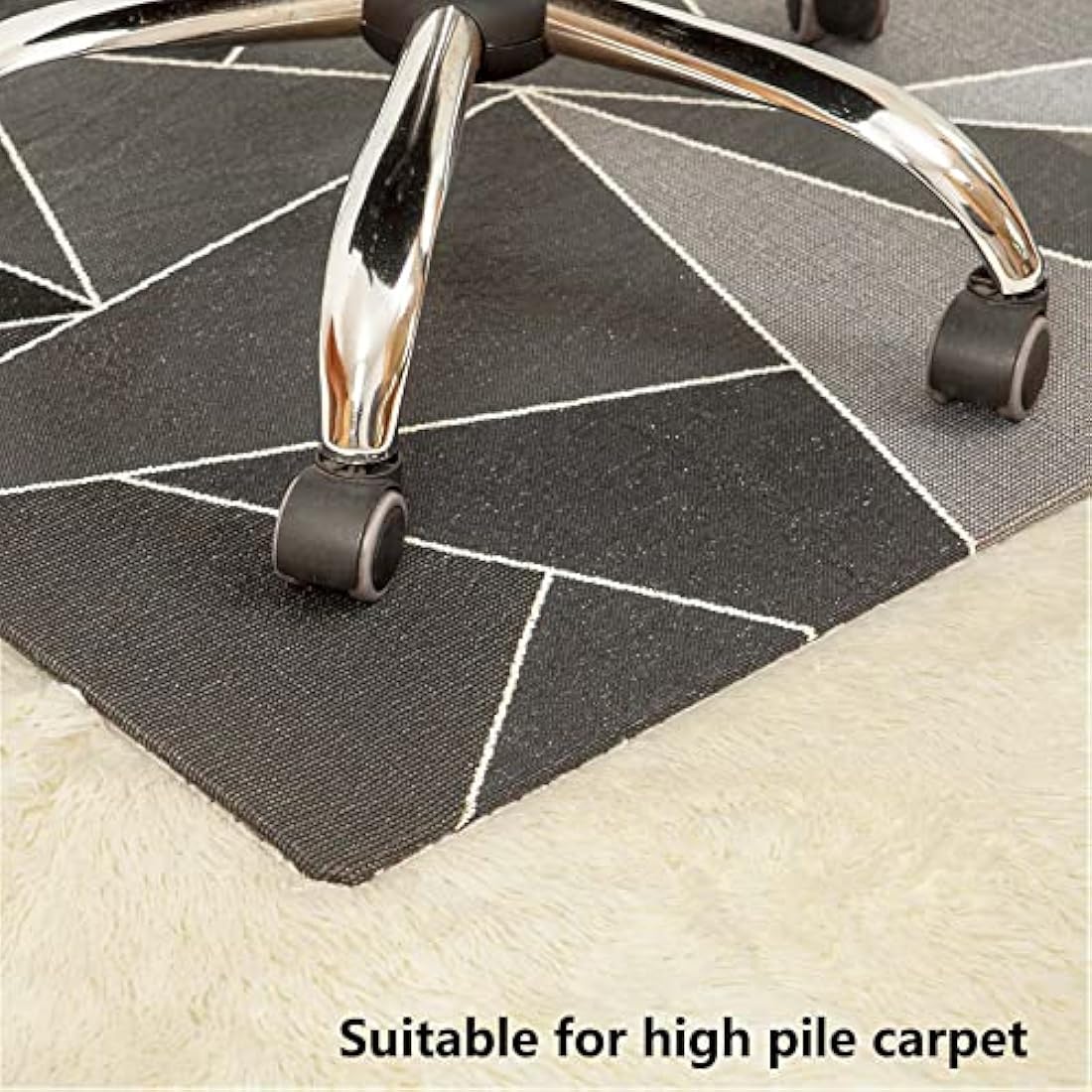 Dikilong Luxury Chair Mat for Carpeted Floor,Office Chair Mat hardwood floors, 136X 100cm Multi-Purpose Carpet Protector for Home and Office, anti-skidding and stop noise, Carrara