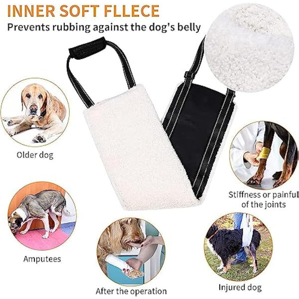 Adjustable Dog Lifting Harness for Large Dog, Soft Sling Support and Rehab Dog Harness for Weak Rear Legs, Assist Injured, Disabled, Senior and After ACL Surgery Rehabilitation Dog (XL)