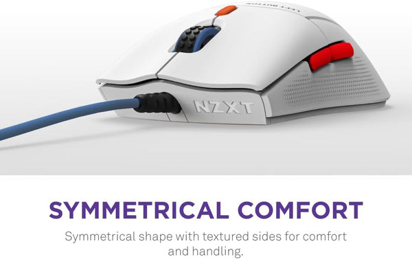 NZXT Lift 2 Ergo | Lightweight Ergonomic Wired Gaming Mouse | Lightweight 61 g Design | 8K Polling Rate | Optical Switches | 26K DPI Optical Sensor | 100% PTFE Feet | Black