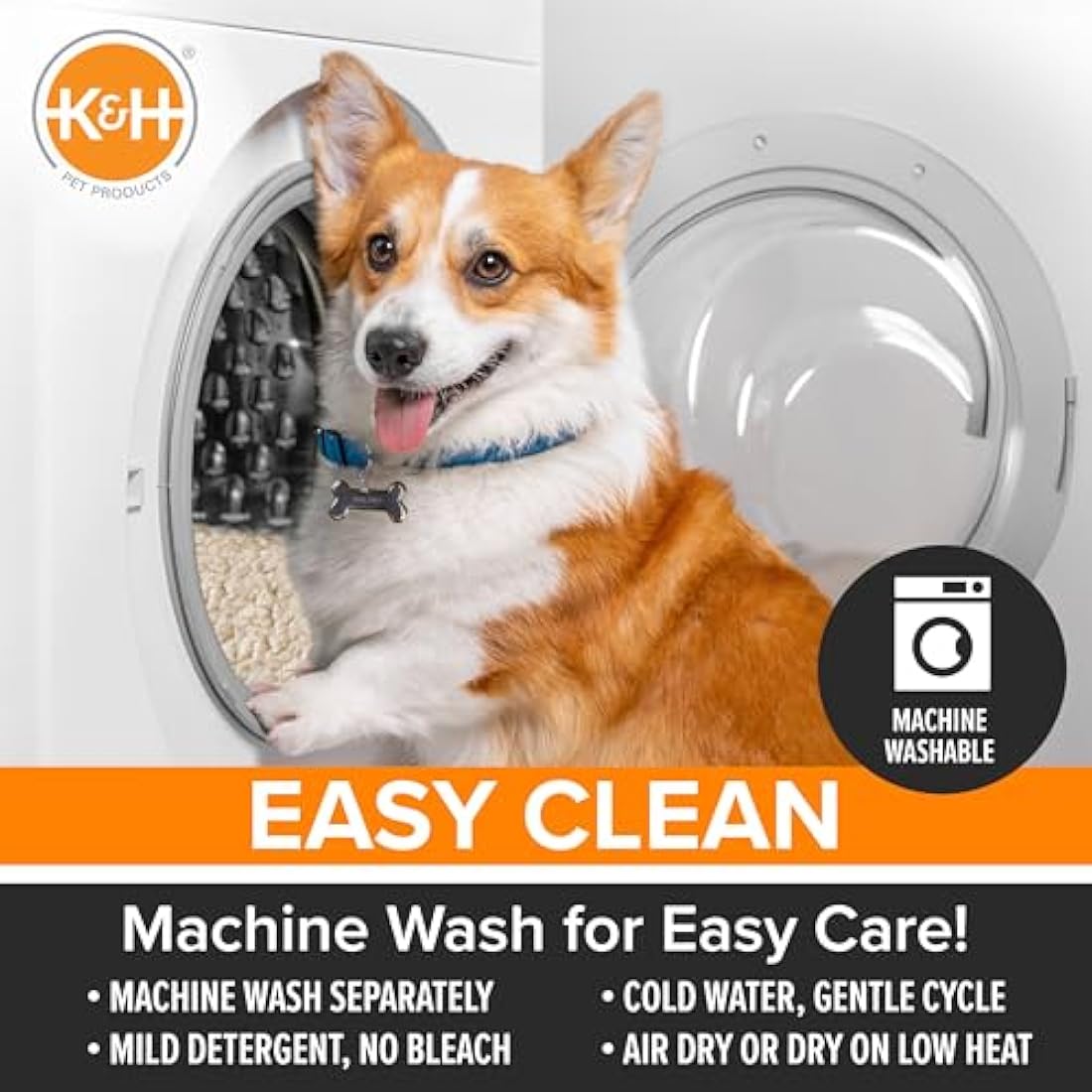 K&H Pet Products Dog Cot Pad (Cot Sold Separately), Pillow-Top Comfort Bed for K&H XL Elevated Dog Beds, Soft & Fluffy, Secure Fit Straps, Machine Washable, Portable - Extra-Large 50 X 32 Tan Fleece