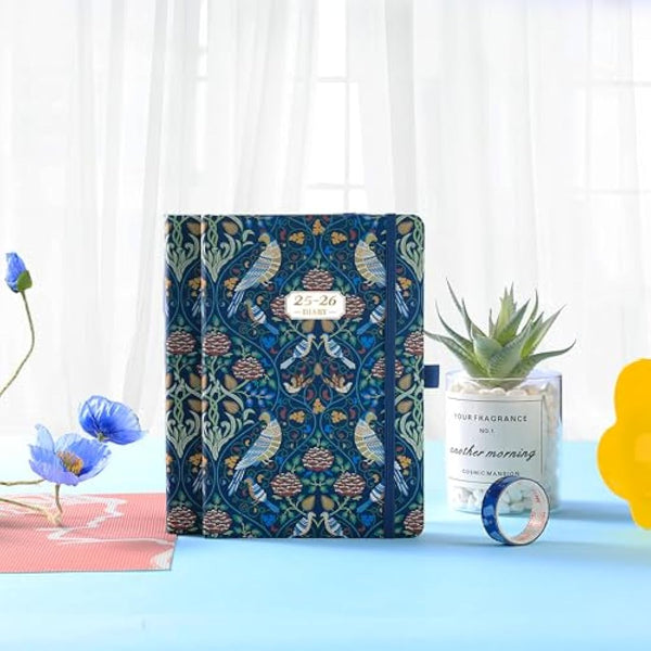 Academic Diary 2025-2026 - A5 Diary Week to View from August 2025 to July 2026, Pen Holder, Inner Pock, Premium Hardcover, 14.6 * 21.4 cm