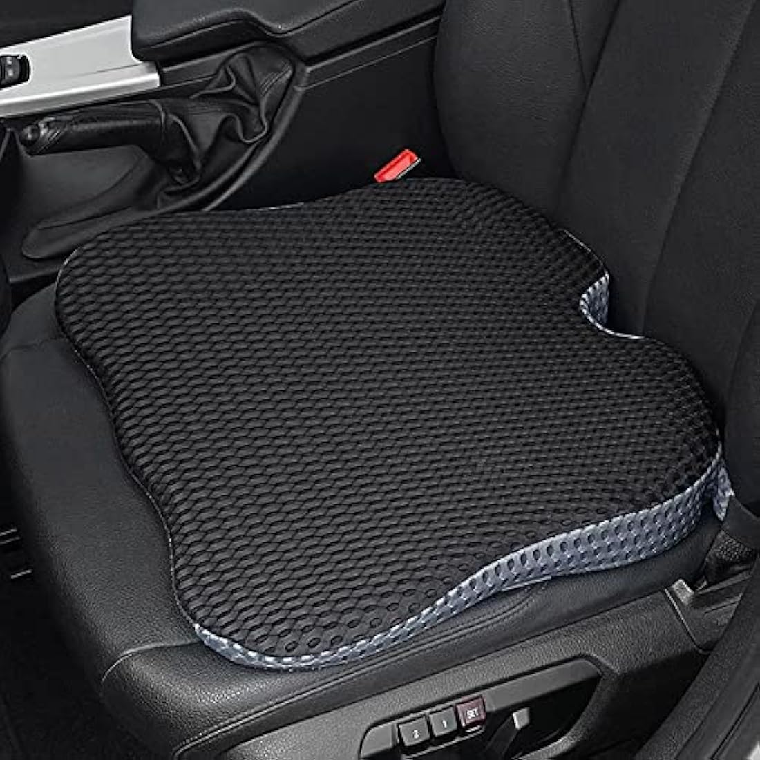 FOUNDCOOL Universal Memory Foam Car Seat Cushion for Driving Wedge Adult Booster Support Driver Seat Cushions Tailbone Back Pain Pressure Relief Office Chair Wheelchair Pad
