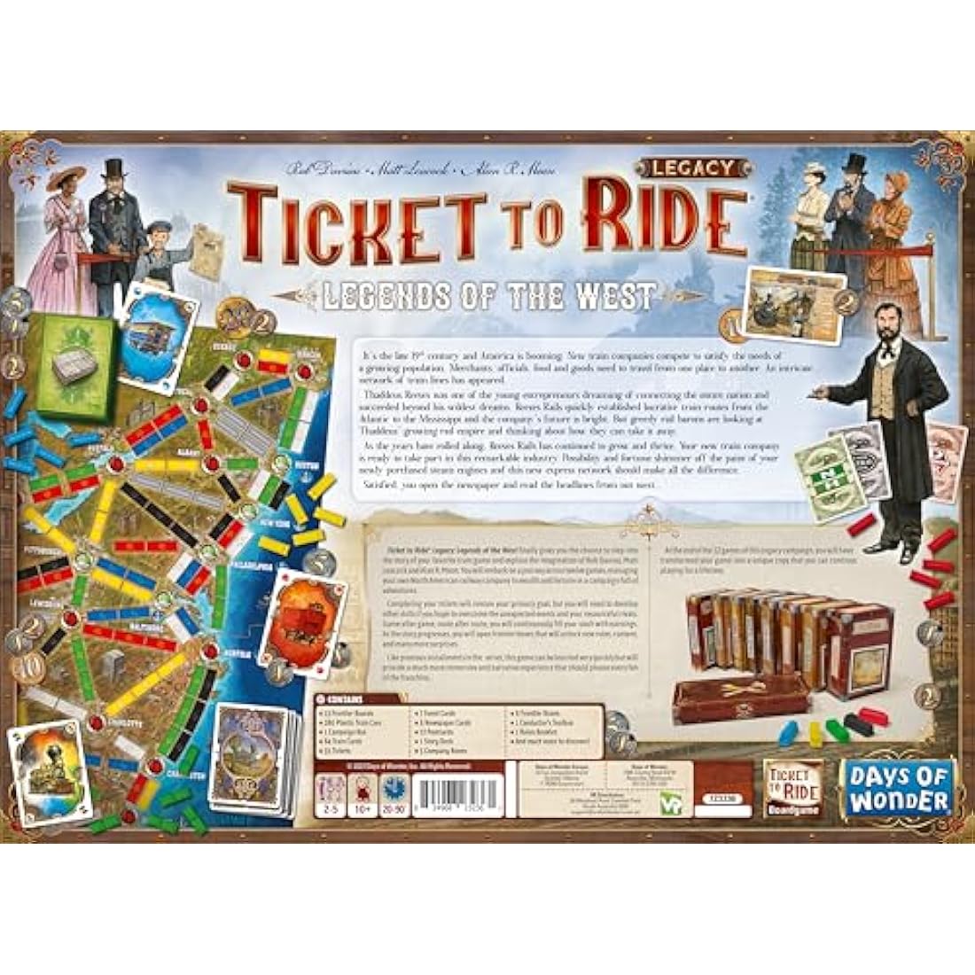Days of Wonder | Ticket to Ride Legacy - Legends of the West | Board Game | Ages 10+ | 2-5 Players | 20-90 Minutes Playing Time