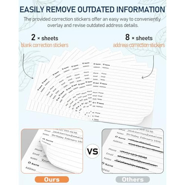 WEMATE Spiral Address Book with Alphabetical Tabs, Leather Password Book, Address Organizer Telephone Notebook Journal Keep Contact Safe Hardcover Large Print for Seniors Home Office 5.8″×8.2″, Green