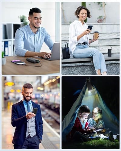 Power Bank 27000mAh Powerbank Fast Charging 22.5W QC 4.0 Portable Charger with Outputs Inputs Flashlight USB C Battery Pack, Ultra-High Capacity Compatible for iPhone Samsung Huawei