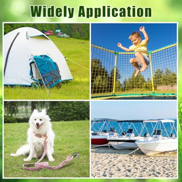 Dolibest Tent Peg Heavy Duty, 46cm Ground Anchor Screw Trampoline Stake Metal Earth Sand Spiral Wind Storm Spike for Swing/Camping/Shed/Dog/Carport/Canopy with Fixed Eyelet, 4 Pack