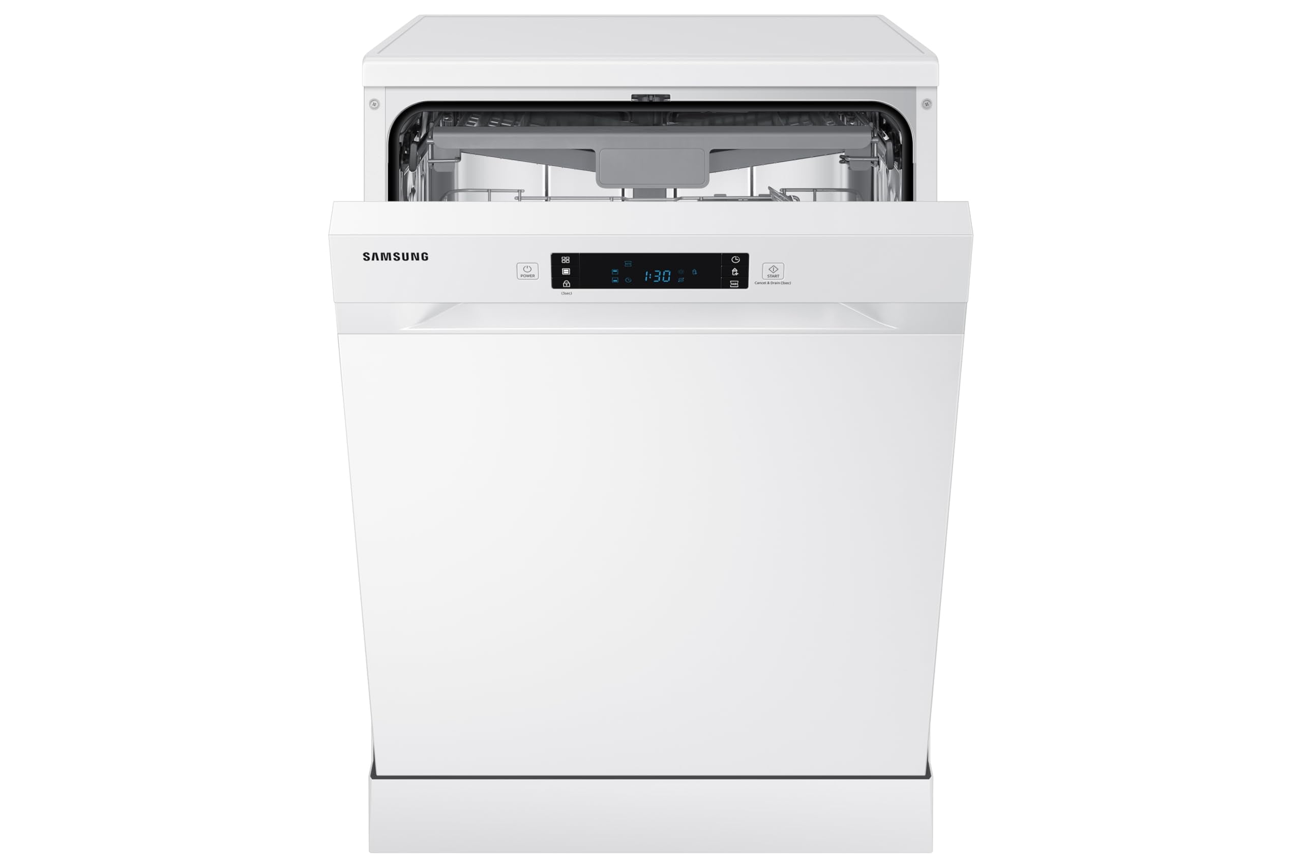 Samsung Dishwasher, Freestanding, With Auto Door, 14 Place Setting, Series 7, White, DW60CG550FWQEU