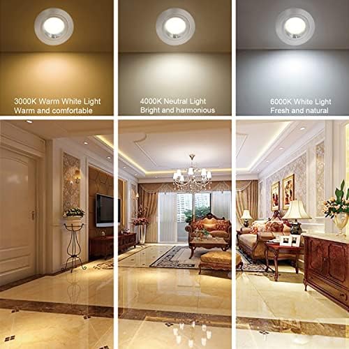 4XSweier 90 Minute Fire Rated GU10 LED Downlight, IP20 Recessed Ceiling Lights, 5W 3000K Warm White Spotlight Satin Nickel.