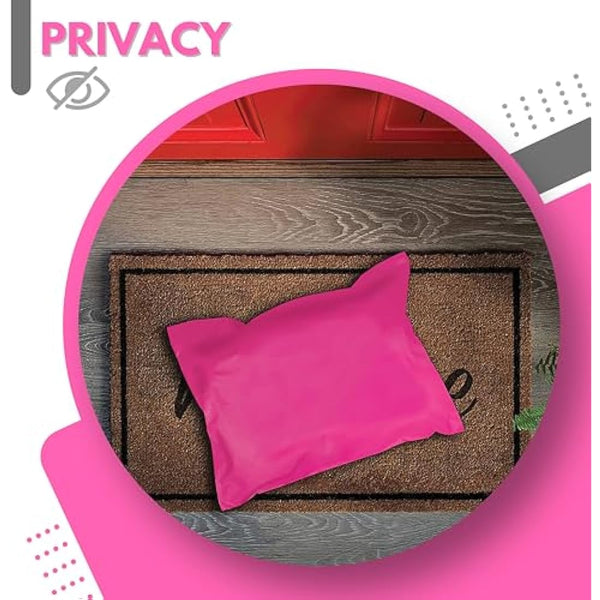 JeeJaan® 50 Pcs Pink Postage Bags 12x16 in Mailing Bags 305 x 405 mm Poly Mailers Parcel Bags Envelope Courier Shipping Mailers Waterproof and Tear-Proof Postal Mailer Courier Bags