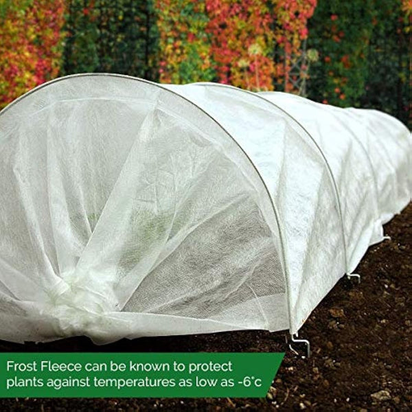 KAHEIGN 2 x 10M Plant Frost Protection Fleece, 30gsm Garden Fleece Plant Antifreeze Cloth Winter Plant Protection Fabric, Cover From Birds and Insects