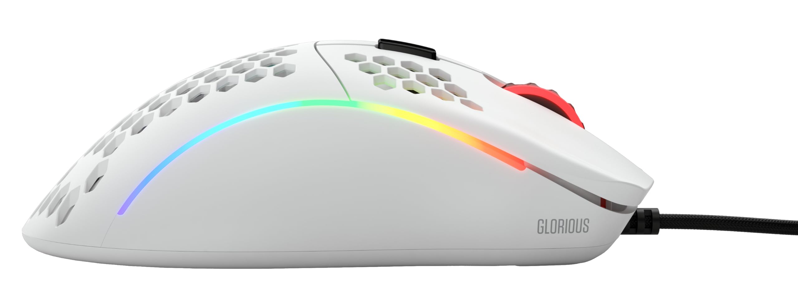 Glorious Gaming Model D Wired Gaming Mouse - 68g Superlight Honeycomb Design, RGB, Ergonomic, Pixart 3360 Sensor, Omron Switches, PTFE Feet, 6 Buttons - Glossy Black