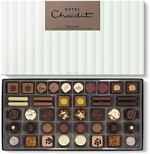 Hotel Chocolat Everything Luxe Box - 40 Milk, White and Dark Chocolates, 525g - Chocolate Gift Box for Birthday, Thank You, Anniversary