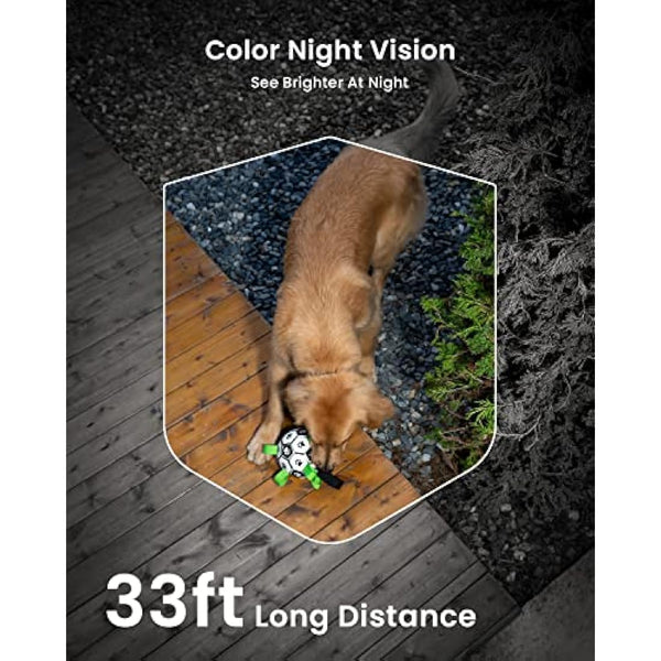 ieGeek No Monthly Fee 2K Wireless Security Camera Outdoor Colorful Night Vision, Rechargeable Battery CCTV Camera Systems, WiFi Home, Motion Detection, Siren Floodlight, Voice Intercom, Remote Access