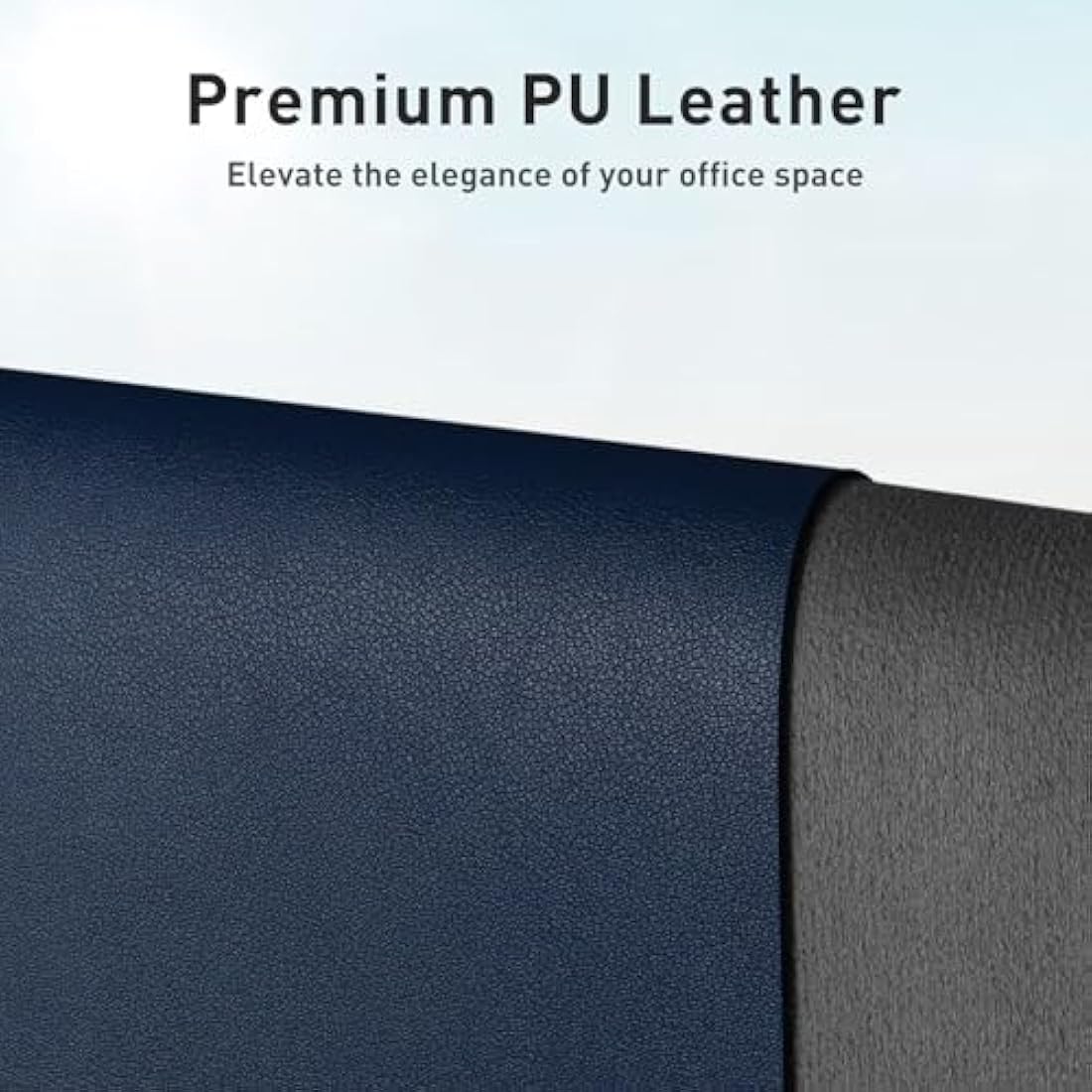 Leather Desk Pad Protector,Mouse Mat,Office Desk Mat,Non-Slip PU Leather Desk Blotter,Laptop Desk Pad,Waterproof Desk Writing Pad for Office and Home (80cm x 40cm, Dark Blue)