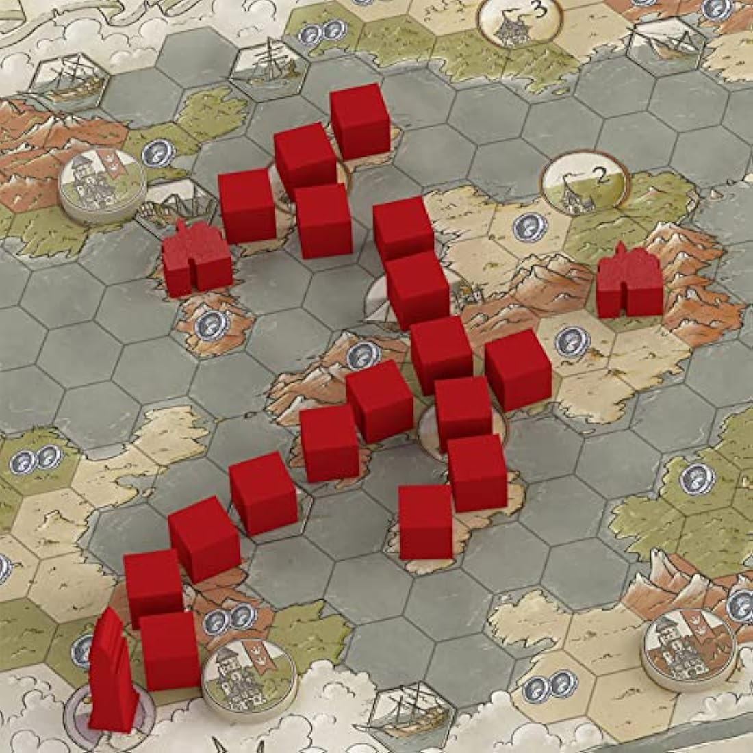 Alderac Entertainment Group | The Guild of Merchant Explorers Board Game in English for All Family | Strategic and Competitive Game for 1-4 Players | Establish New Cities