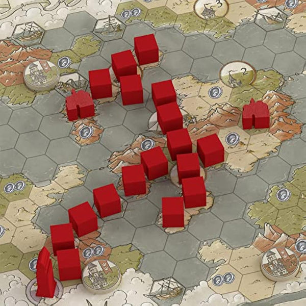 Alderac Entertainment Group | The Guild of Merchant Explorers Board Game in English for All Family | Strategic and Competitive Game for 1-4 Players | Establish New Cities