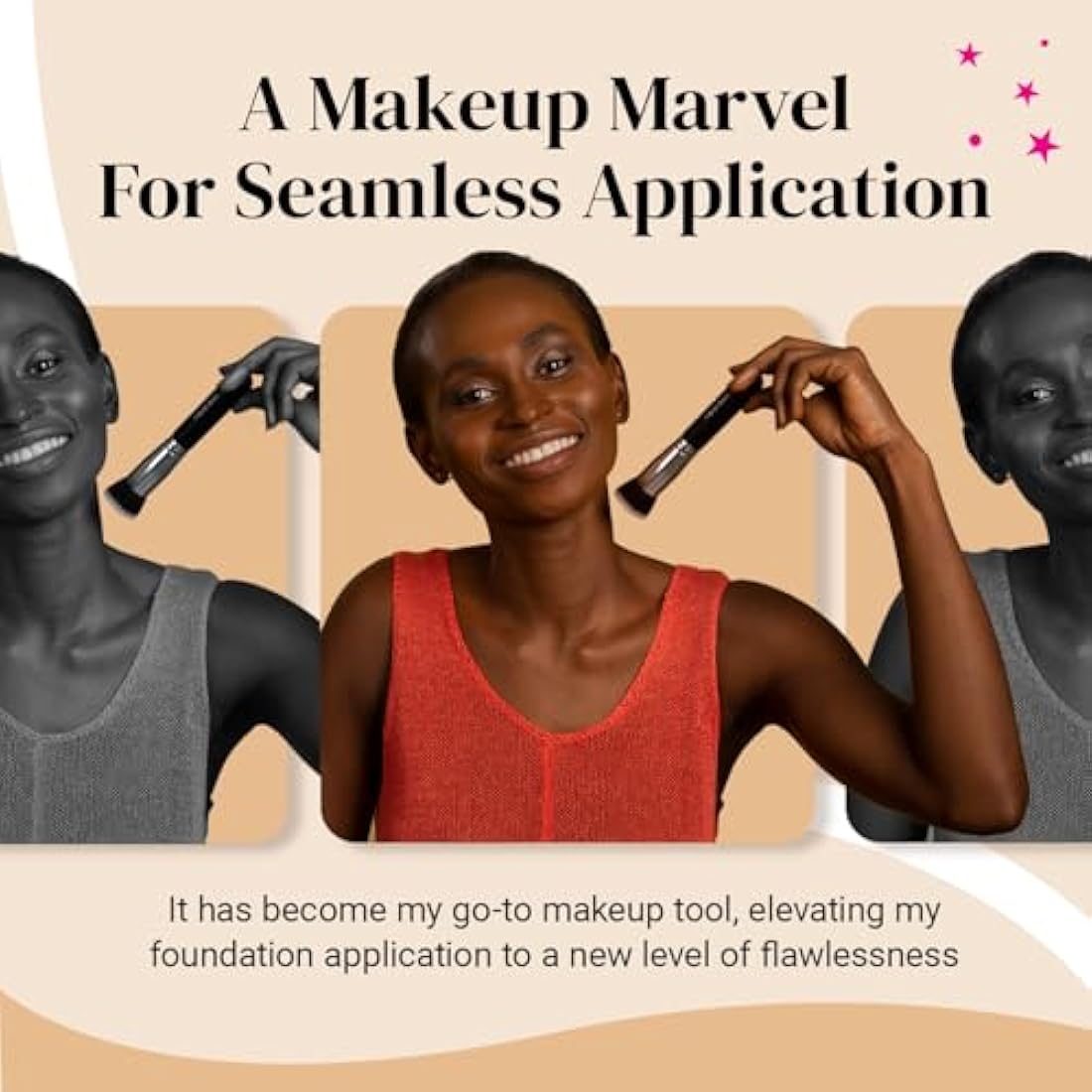 Flat Top Kabuki Foundation Brush By KESHIMA - Premium Makeup Brush for Liquid Foundation, Cream, and Powder - Buffing, Blending Brush, Face Brush