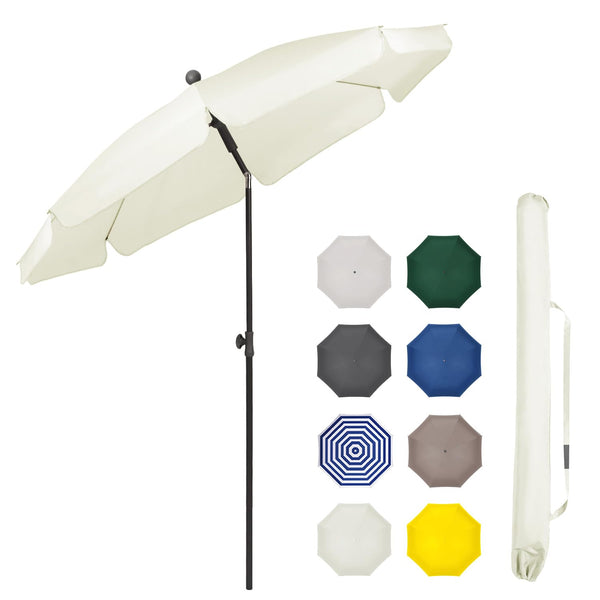 Sekey 2m Garden Parasol with Umbrella Cover - Adjustable and Portable Patio Umbrella for Beach, Garden, Pool, and Patio - UPF 50+ Sun Protection