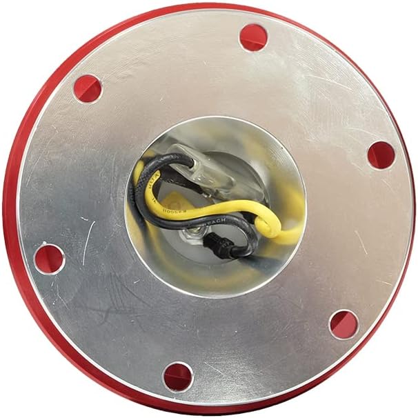 NRG Innovations NRG-SRK-100RD Gen 1.0 RACE 6-HOLE Steering Wheel Quick Release Adapter With Mounting Bolts, Quick Release Black Body/Red Chrome Ring