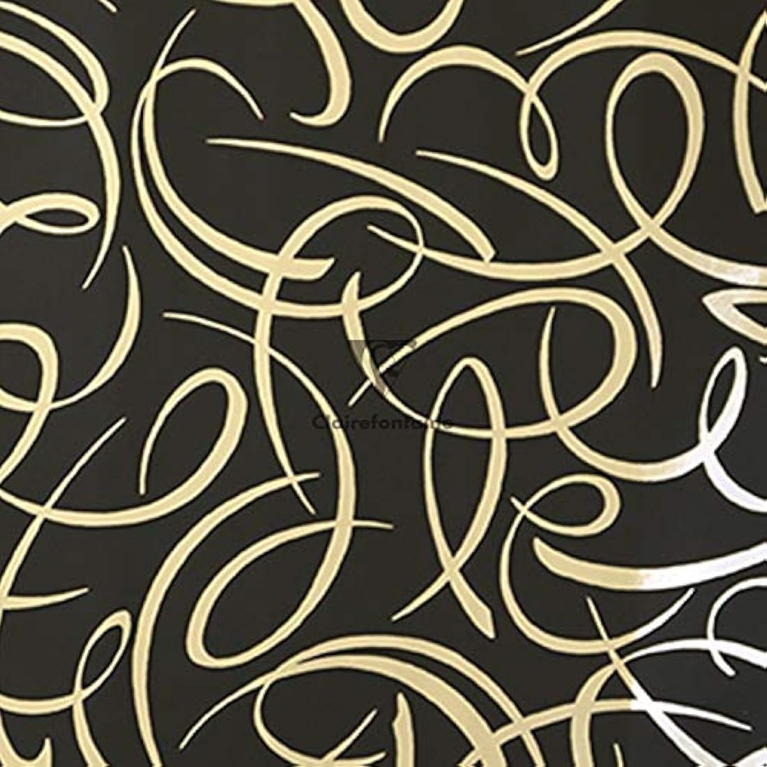 Clairefontaine 212857AMZC - A box of 10 rolls of gift wrap - Premium 80g paper - Dimensions: 2x0.70m - Pattern: Geometric, Black And Gold - Gift wrapping