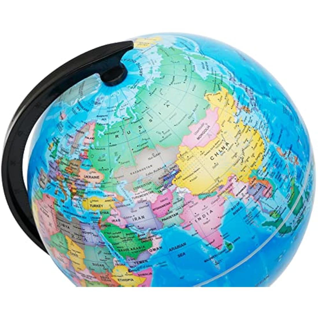 EXERZ 20cm World Globe - Educational Geographic - Political Map - Self Assembled School Globe - 20cm Diameter