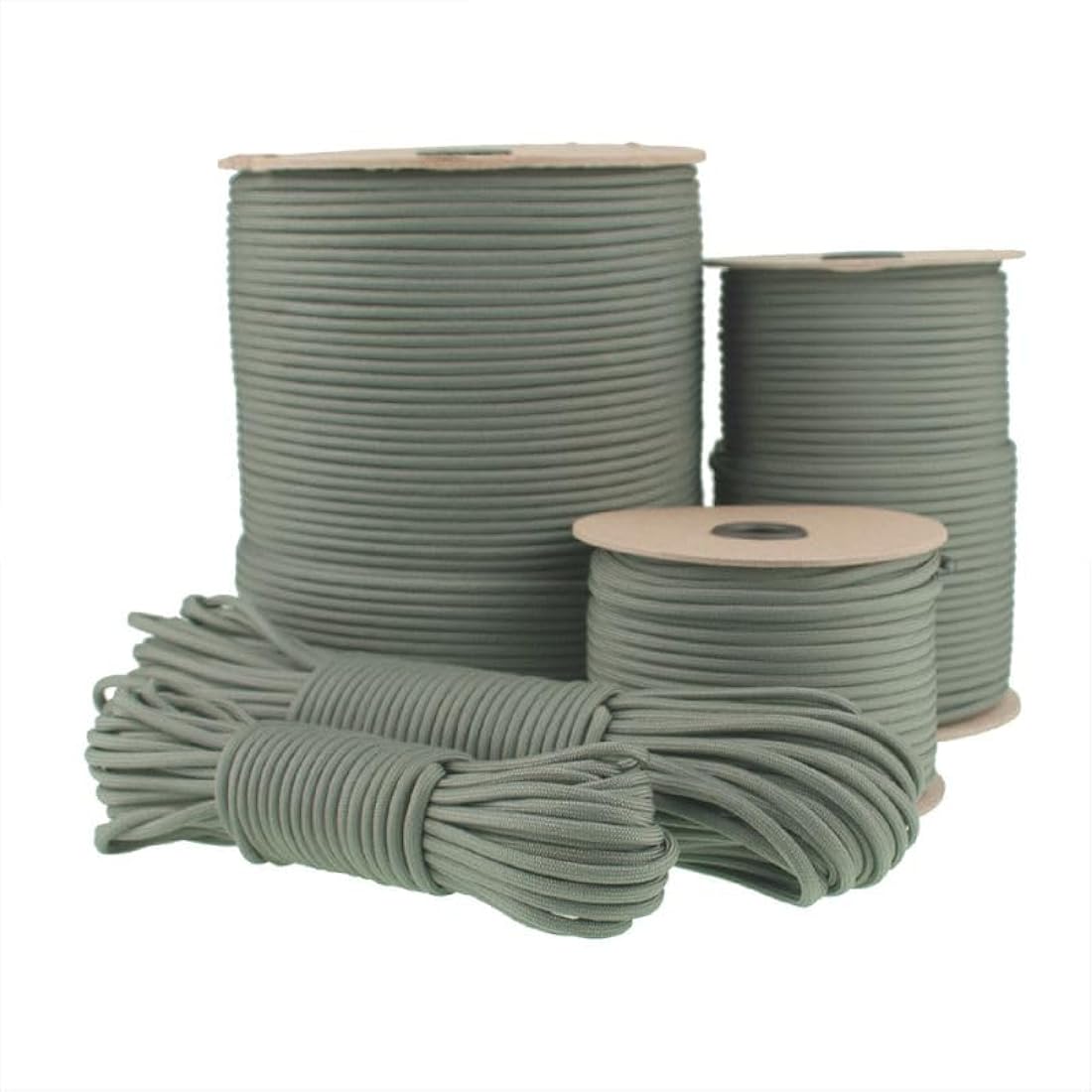 Abio Paracord 550 4 mm 100 m Nylon Rope Cord Nylon Cord for Bracelets Guy Ropes Camping Rope Washing Line Masonry Cord Tent Cord for Army Netting Survival Kit Equipment Grey #030 4 mm 100 m