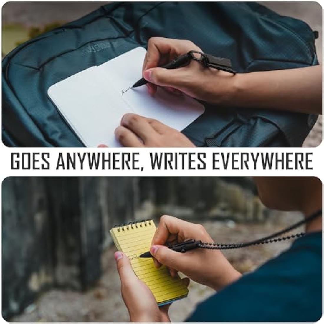 KeyUnity KP04 Titanium Alloy Ballpoint Pen with Clip, Retractable EDC Pocket Pen for Daily Use (Black)