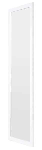 Home Selections Full Length Wooden Wall Mounted Mirror - White - 35x110cm