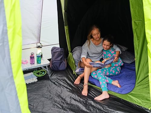 Coleman Spruce Falls 4 Tent | 4 Man Vis-a-Vis Family Tent with 2 opposite XXL size Bedrooms and Living area | 4 Person Camping Tent | 3000mm Waterproof | Sewn-in Groundsheet