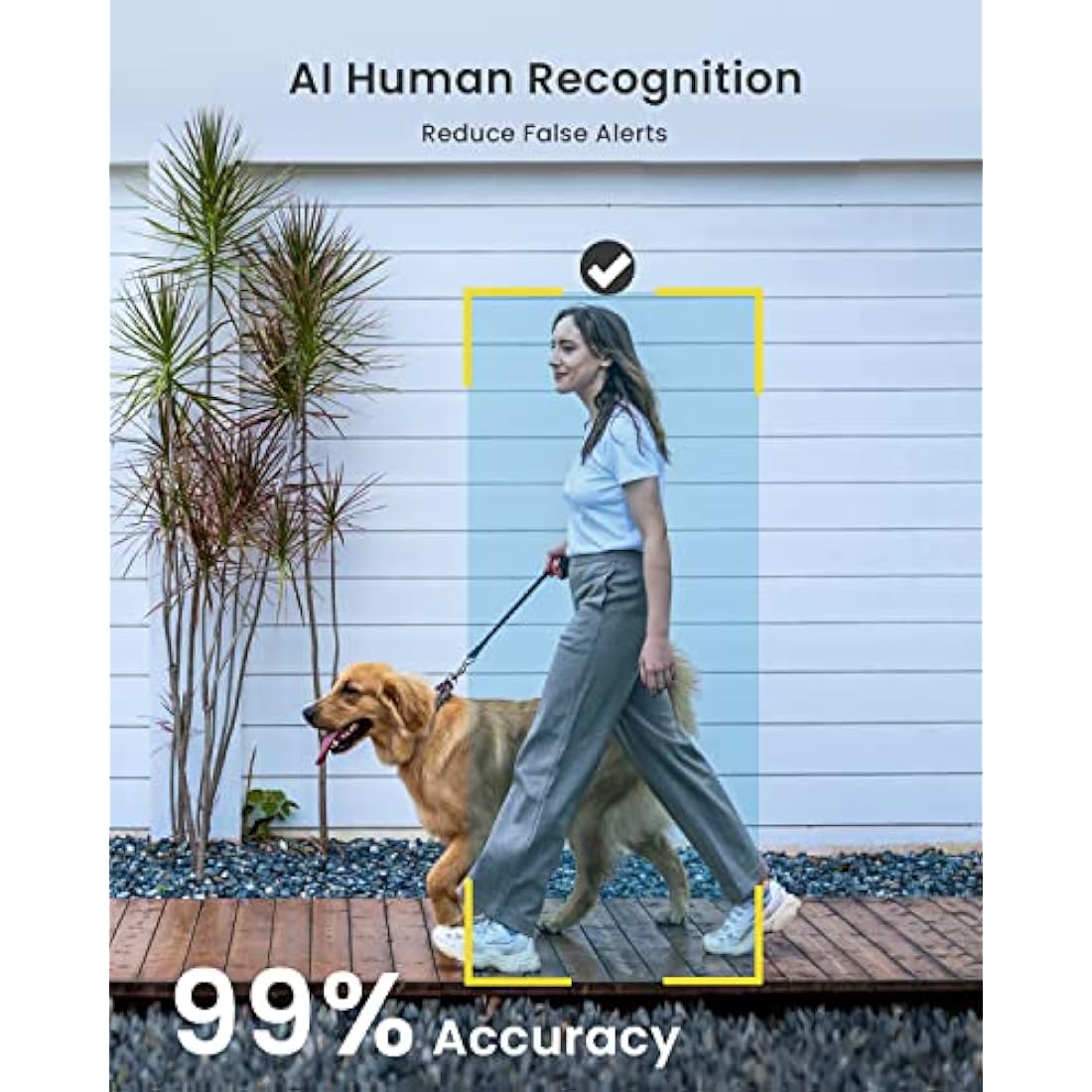 ieGeek No Monthly Fee 2K Wireless Security Camera Outdoor Colorful Night Vision, Rechargeable Battery CCTV Camera Systems, WiFi Home, Motion Detection, Siren Floodlight, Voice Intercom, Remote Access