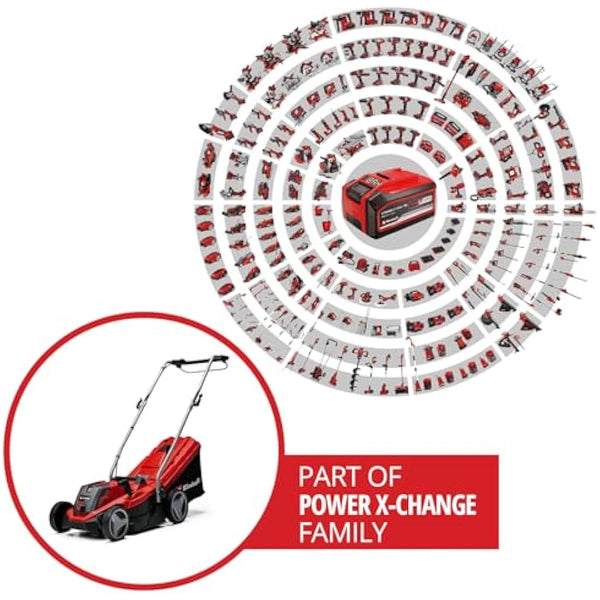 Einhell Power X-Change 18/33 Cordless Lawnmower - 18V, Brushless Motor, 33cm Cutting Width, 30L Grass Box, 5 Cutting Heights - GE-CM 18/33 Li Solo Battery Lawn Mower (Battery Not Included)