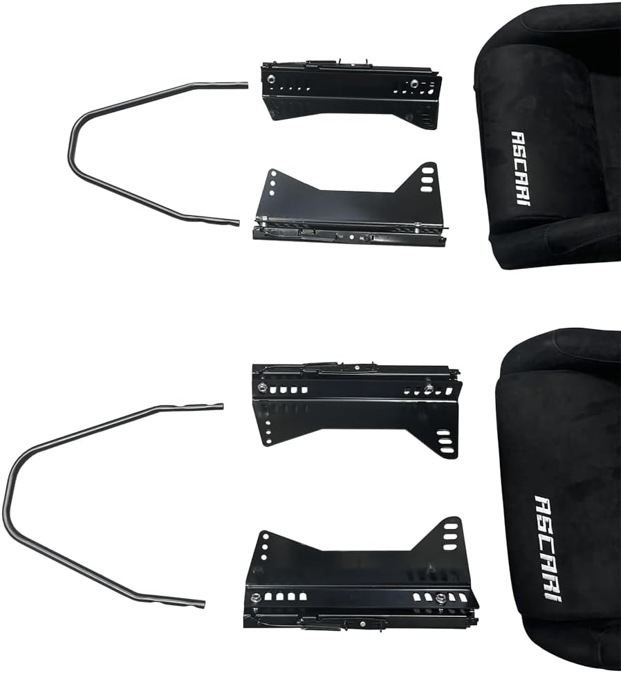 Set of Barbarian Fixed Bucket ASCARI Racing Seats for 3-Series E36 (all models) BMW, Black Suede, Track, Race, Drift
