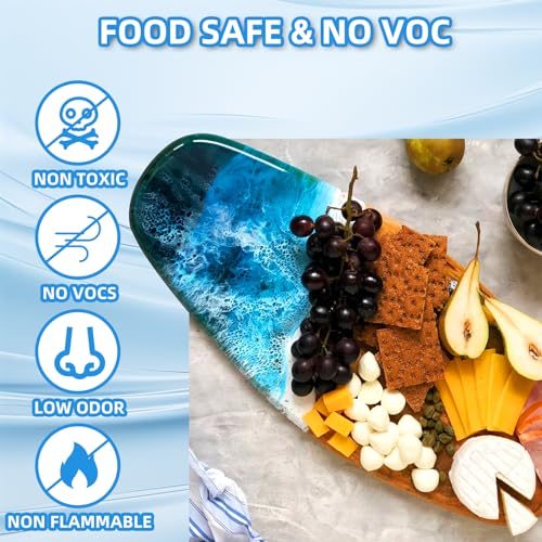 JDiction Fast Curing Epoxy Resin, 64OZ/1.9L 4H Demold Epoxy Resin Kit -Crystal Clear, Bubble-Free, Not-Yellowing, Self-Leveling for Art Resina, Jewelry, Craft, Fast Casting & Easy Mix Epoxy Resina