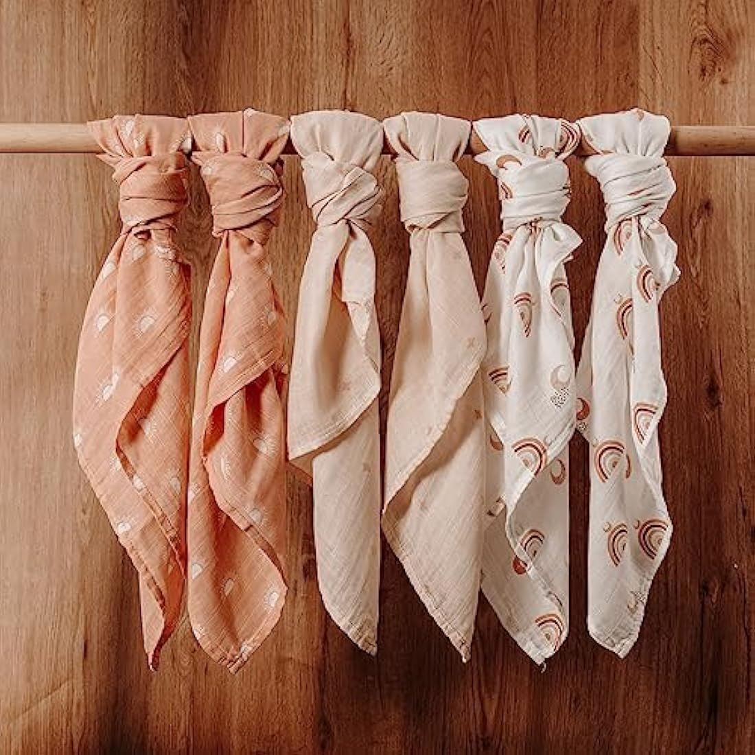 GLLQUEN BABY Muslin Squares Cloth for Baby, 6pack 70cm x 70cm Cotton Burp Cloths for Newborn, Absorbent & Breathable and Ideal to Clean, Wipe & Cover Newborns