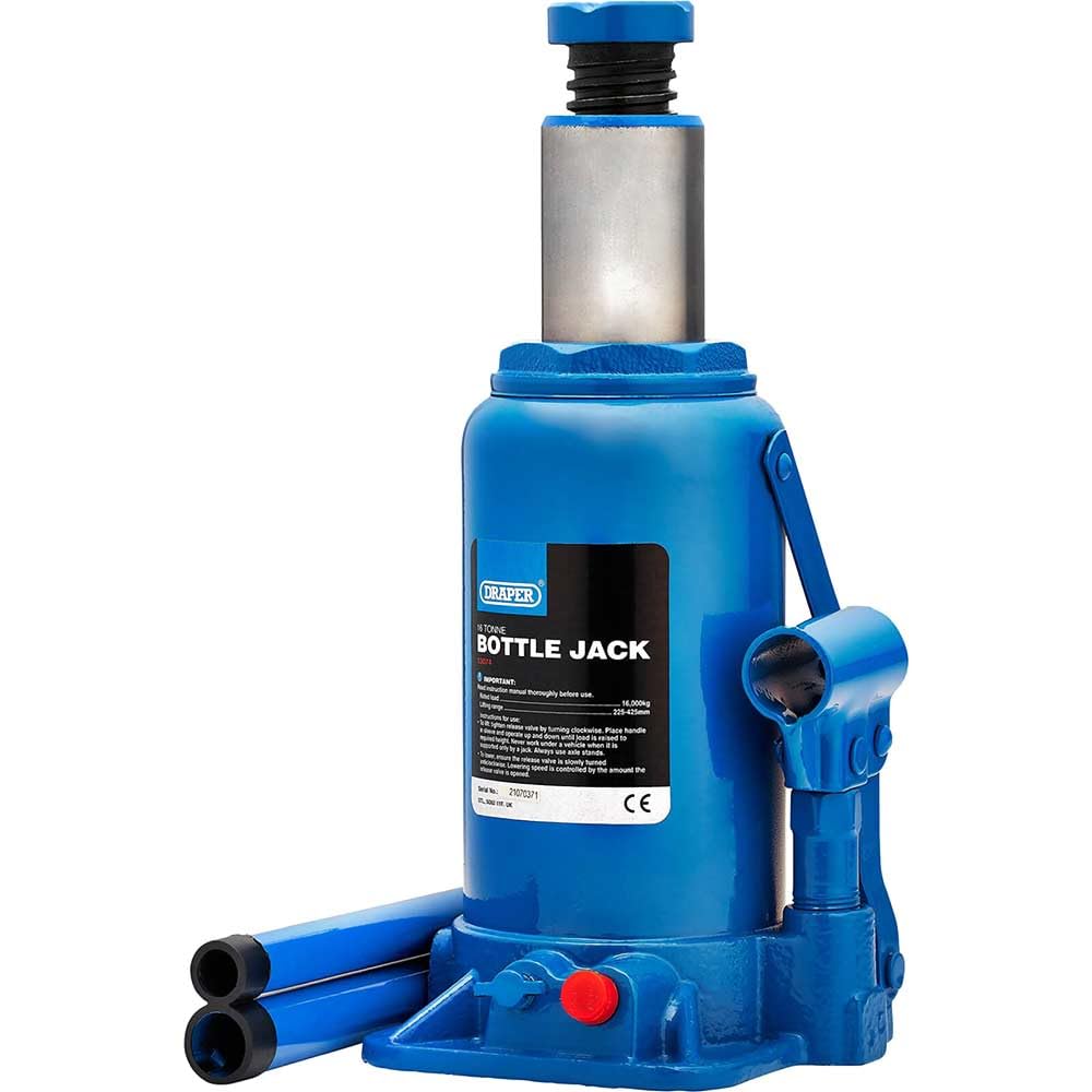 Draper 13073 Hydraulic Bottle Jack (12 Tonne), Blue
